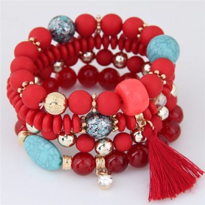 red fashion bracelets
