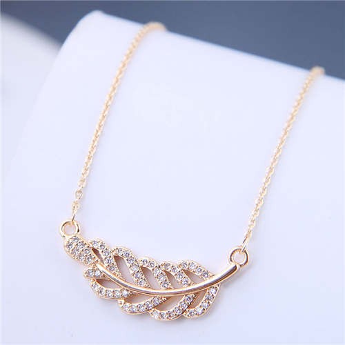 Gold/gunmetal Chain Necklace/leaf Pendant Jewelry for 12 Inch Doll