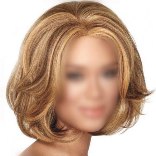 Blonde Curly High Fashion Short Hair Women Synthetic Wig