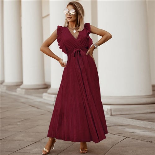 Wine chiffon outlet dress