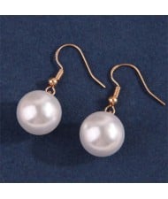 Sweet Pearl Fashion Graceful Unique Dangle Earrings - Silver