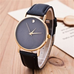 plain leather watch